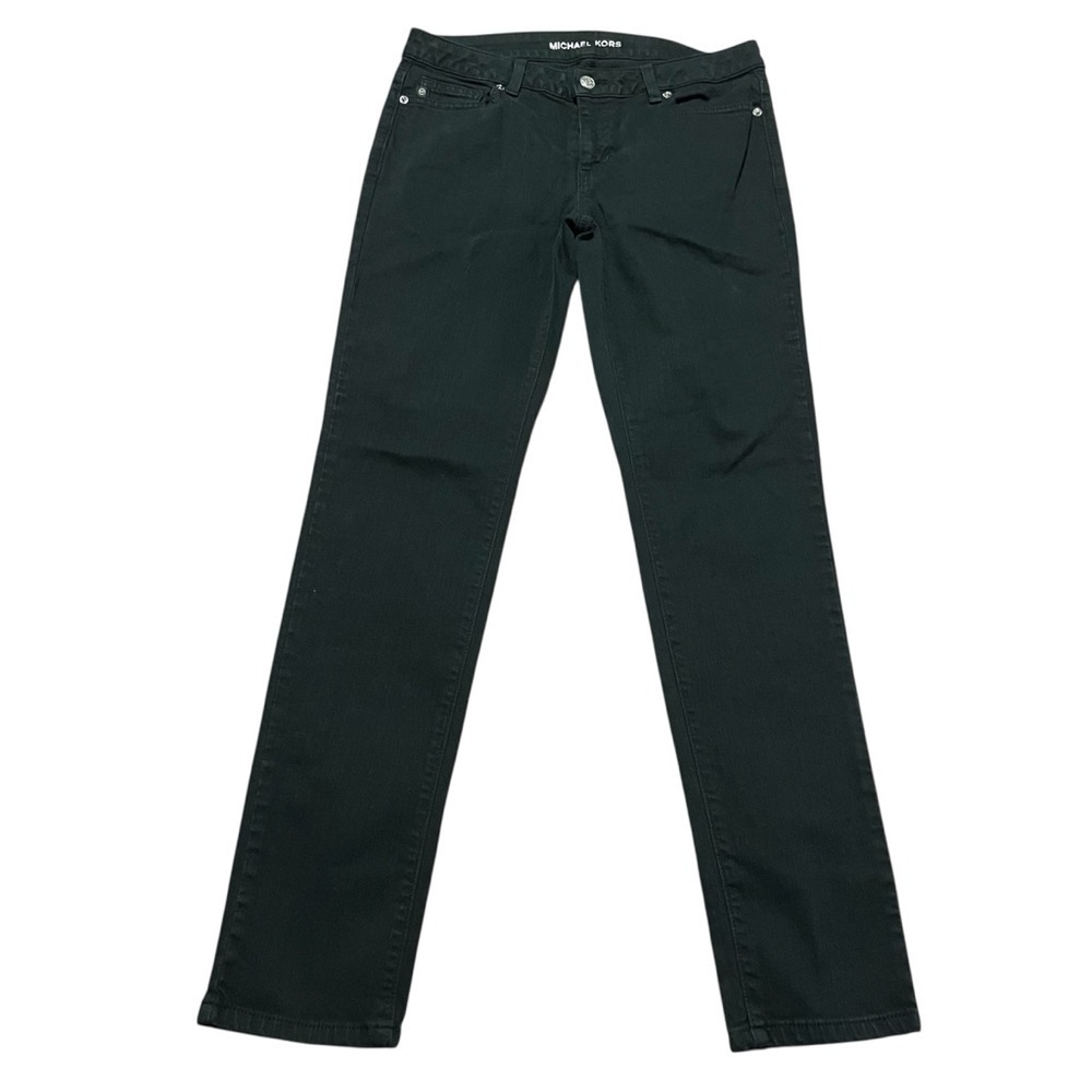 Michael Kors Black Straight-Leg Jean Size 6 Relaxed Premium Old Money Classic